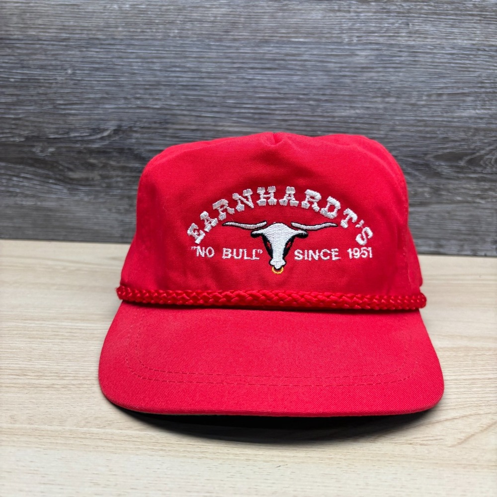 VINTAGE Earnhardts No Bull Hat Cap Snap Back Red Arizona Mens